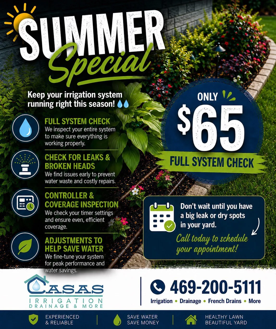 Casas Irrigation seasonal special