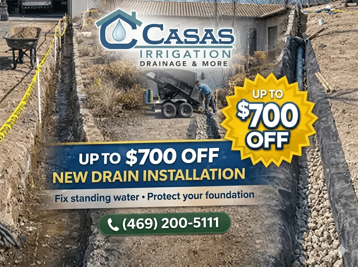 Savings on new drain installation